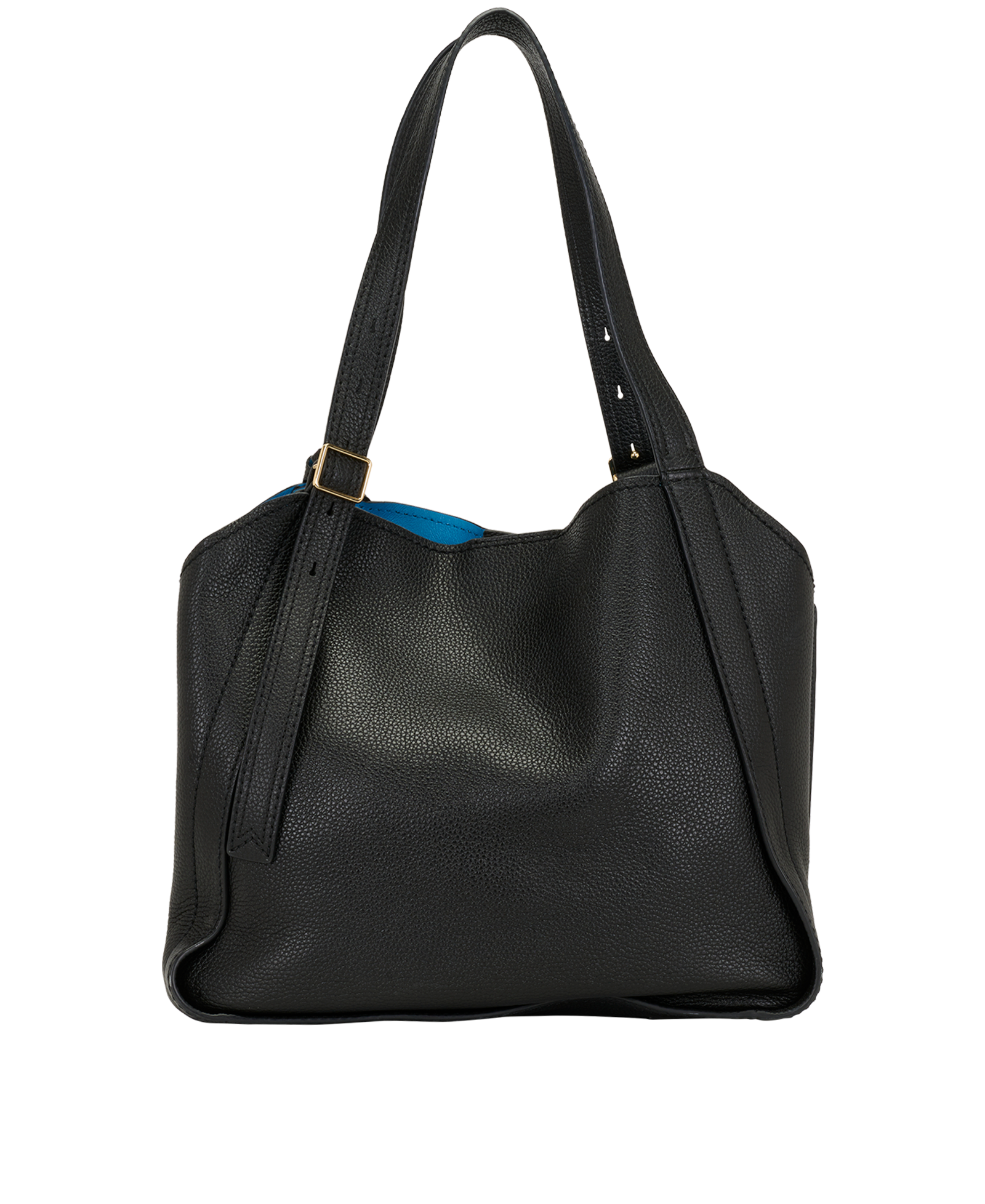 The Director Tote, &pound;195, Handbags, Black/Blue, Leather, Back view